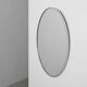 Art Deco Oval Nickel‑Plated Metal Mirror, Belgium, ca. 1925