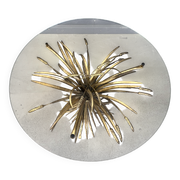 Vintage gilt metal sheaf of wheat coco chanel coffee table, 1960s