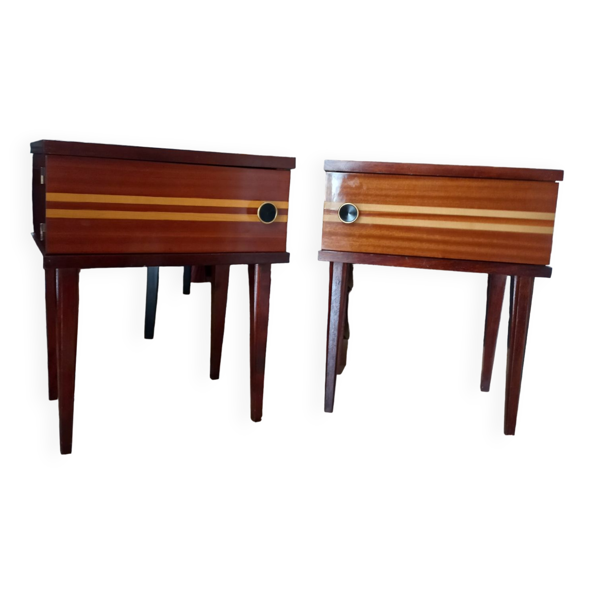 Paire de chevets formica