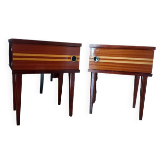 Paire de chevets formica