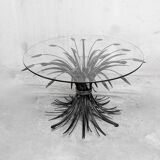 Coffee table with ears of wheat, "Coco Chanel" by Goossens, Circa 1970