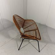 Rattan easy chairs by Rohé Noordwolde, Netherlands 1950-60’s