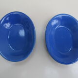 Six Blue Ceramic Cups