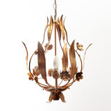 1970s Regency golden ceiling lamp