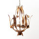 1970s Regency golden ceiling lamp