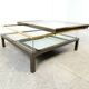 Vintage sliding glass coffee table, 1970s