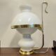Vecchia Marina table lamp in opaline glass and brass, 1950.