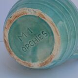 Blue-green pitcher in Orchies earthenware
