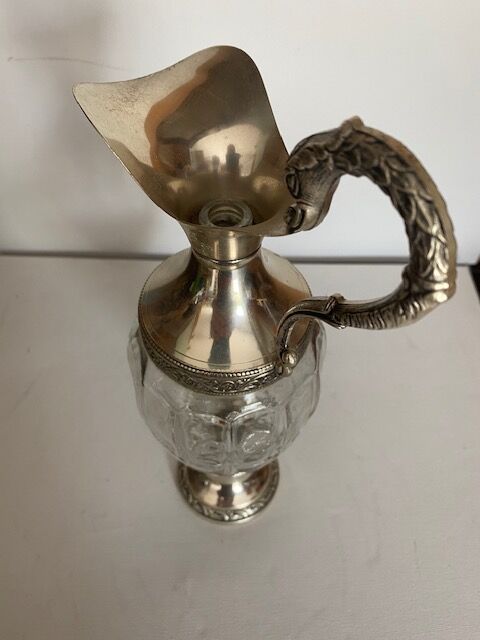 Silver-plated carafe by Buton Distillery, Bologna Italia