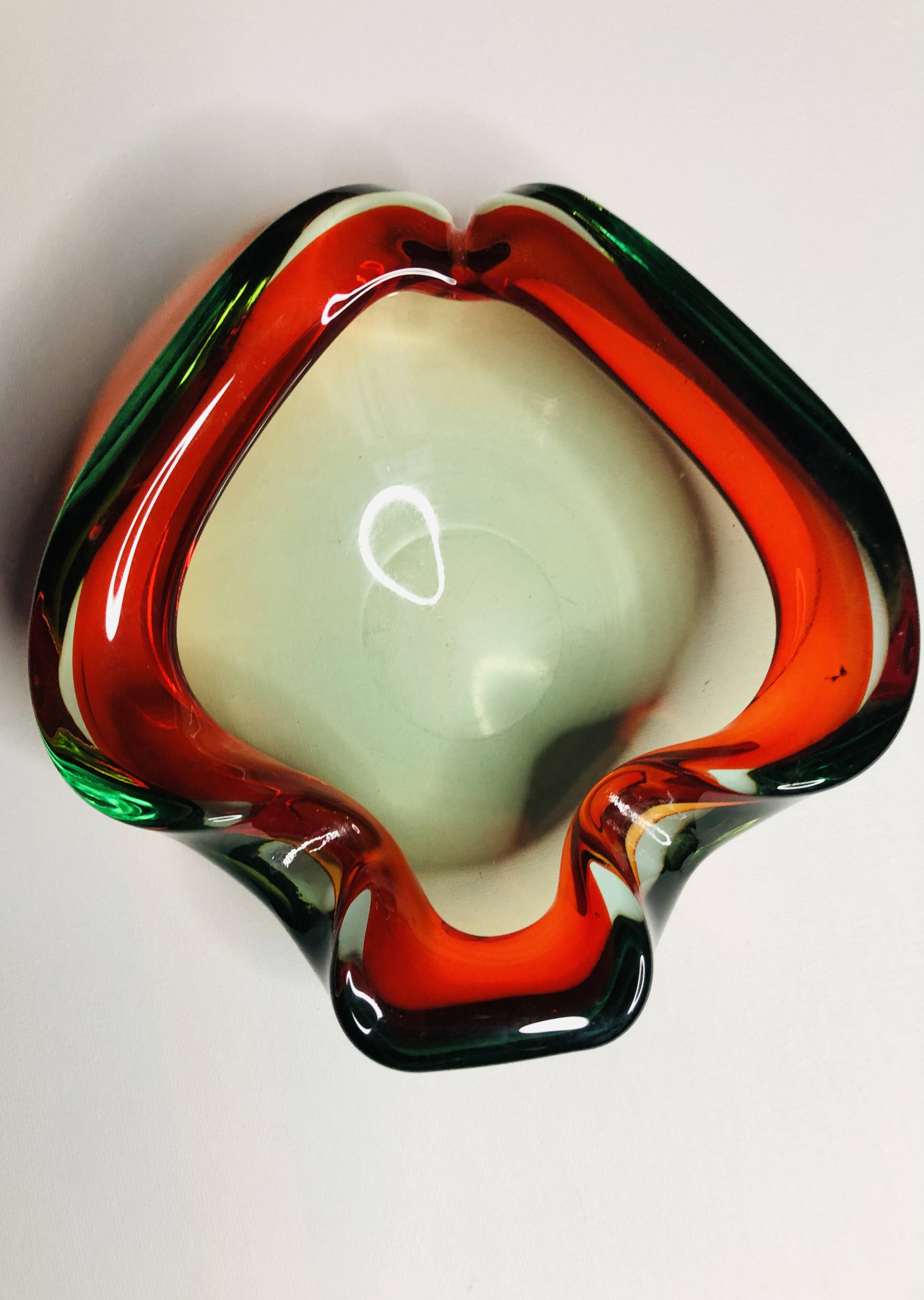 Murano pocket emptier attributed to Barovier&Toso Italy 1940