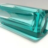 Postmodern Thick Teal Blown Glass Vase #472 by Jiri Zejmon, Czech Republic