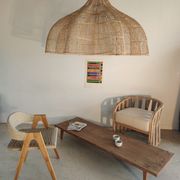 Huge rattan suspension in the shape of a corolla H:1m; D: 1m50
