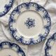 4 ironstone dessert plates "Rouen" JVB Jules Vieillard Bordeaux
