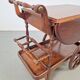 Vintage French Folding Spindle Bar Cart in Wood, 1960s