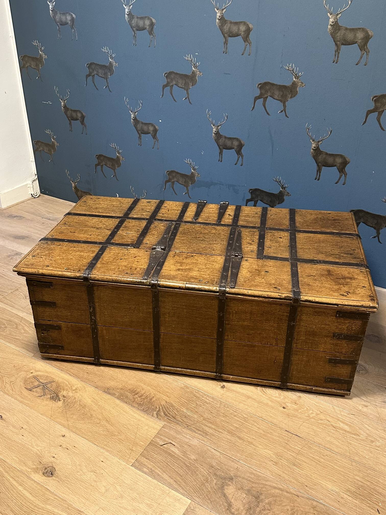 weathered antique teak chest / coffeetable