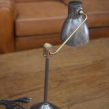 Industrial metal and brass desk lamp 1950
