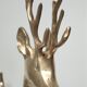 Cerf laiton massif stylisé vintage hauteur 38 cm