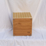 Mustard yellow cube side table 33x33 cm