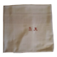 Damask cotton tablecloth - red bedding - Encrypted B.M - 50s