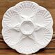 6 assiettes à huîtres blanche barbotine Sarreguemines