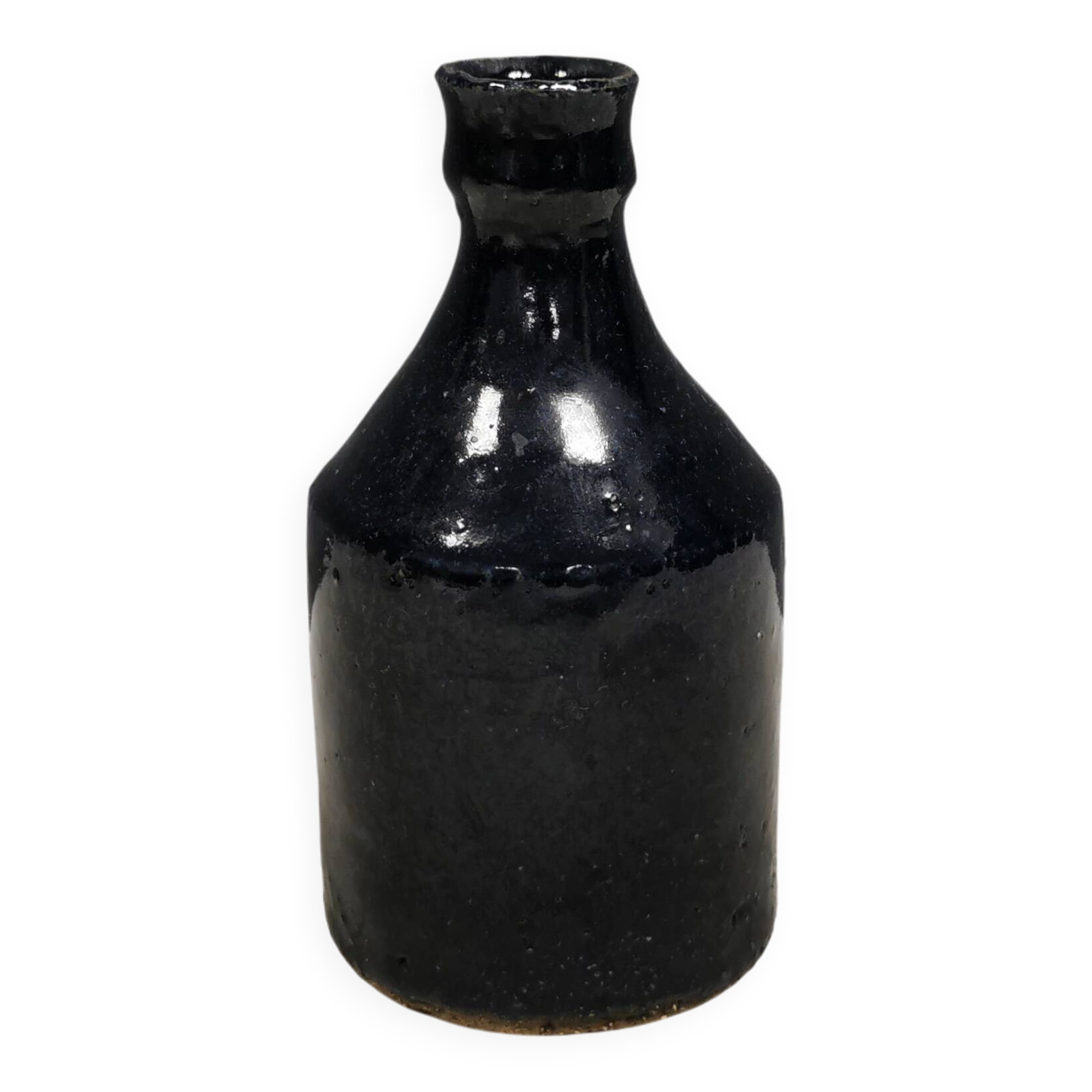 Miniature vase by Peter Fitzner (PF) in stoneware with dark blue glaze