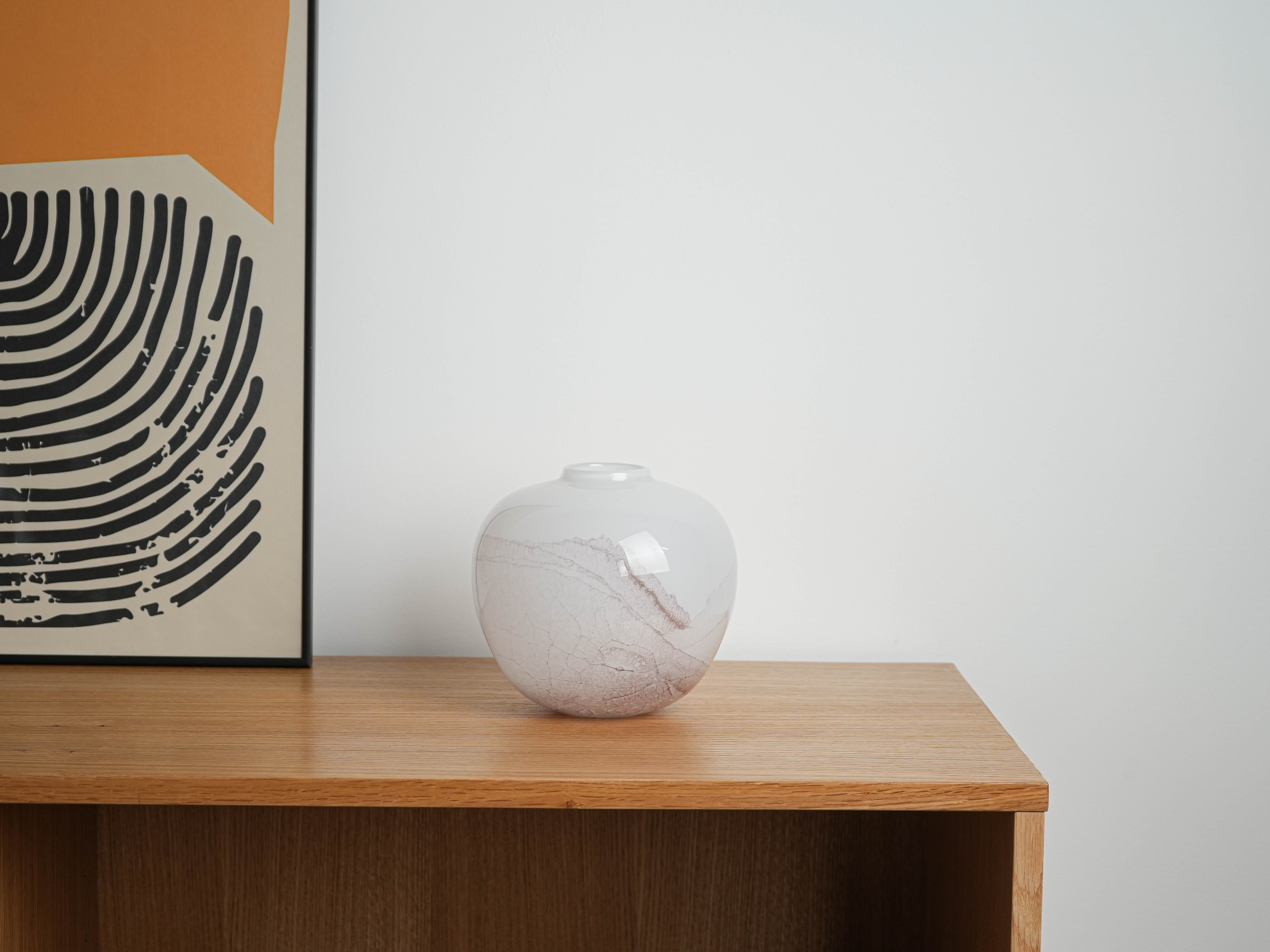 Glass vase, Danish design, 1970s, made in Denmark