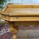 19th-century work table in English pine.