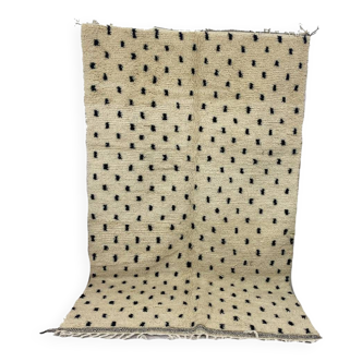 Berber polka dot handmade wool rug 260 X 160 CM
