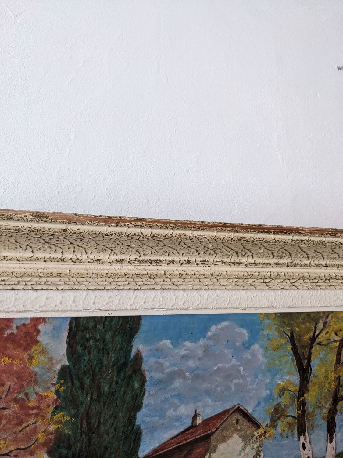 G Paul (20th century school) House by the river Oil on canvas Signed lower right Framed
Painting signed G Paul mill lake characters and trees
Very good condition 
Dimensions of the painting 50 cm x 35 cm 
Dimensions of the wooden frame with slight wear 64 cm * 49 cm (Depth about 6 cm)