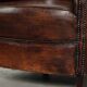 Vintage sheepskin club armchair with beautiful colours and a subtle size