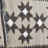 Double-sided handmade wool carpet 180x63cm