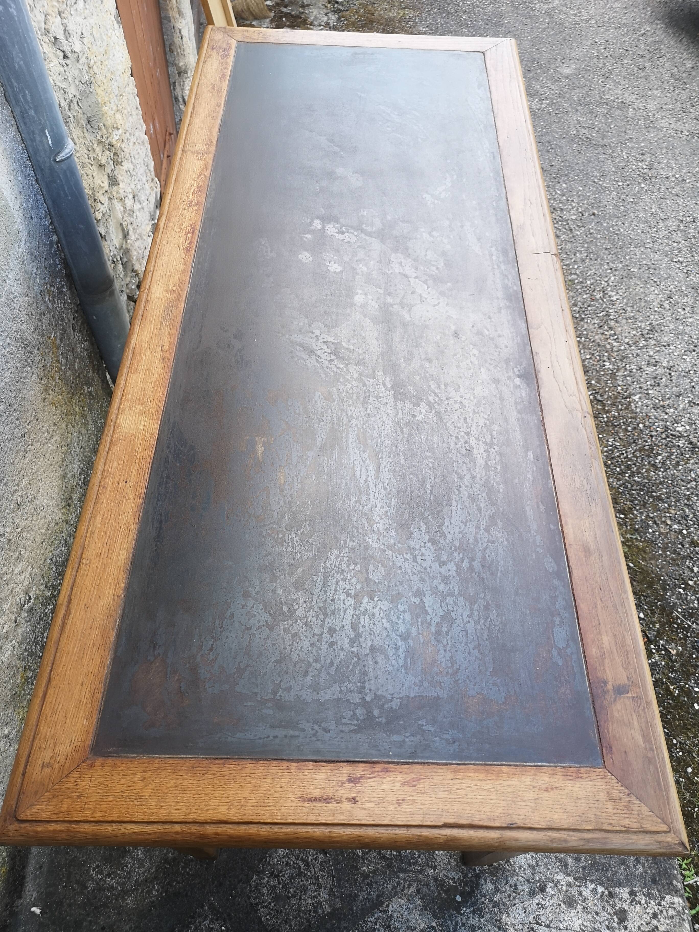 Industrial style oak desk