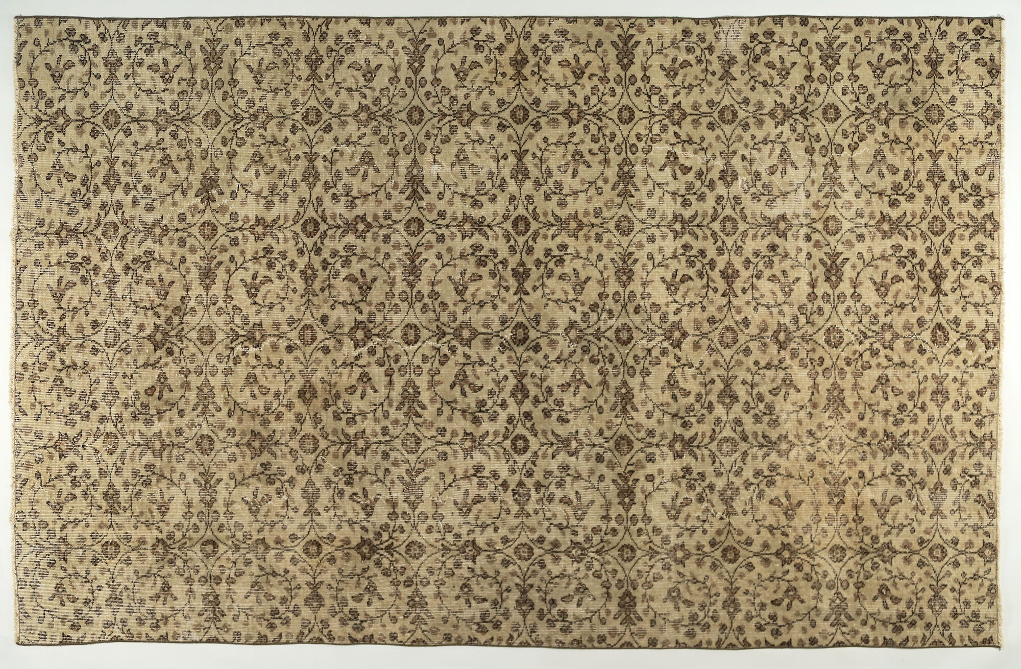 Anatolian handmade vintage rug 285 cm x 187 cm