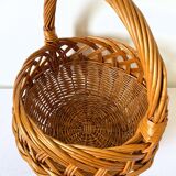 Braided wicker basket