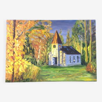 Tableau La Chapelle en automne