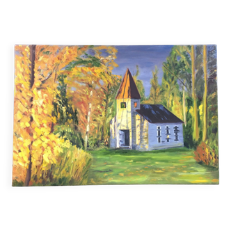 Tableau La Chapelle en automne