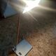 Brushed aluminium lamp, solid, from 2006.