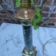 Column lamp base in Corinthian style in Napoleon III green marble.