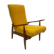 Scandart high back yellow bouclé armchair 60s 70s midcentury vintage retro ercol