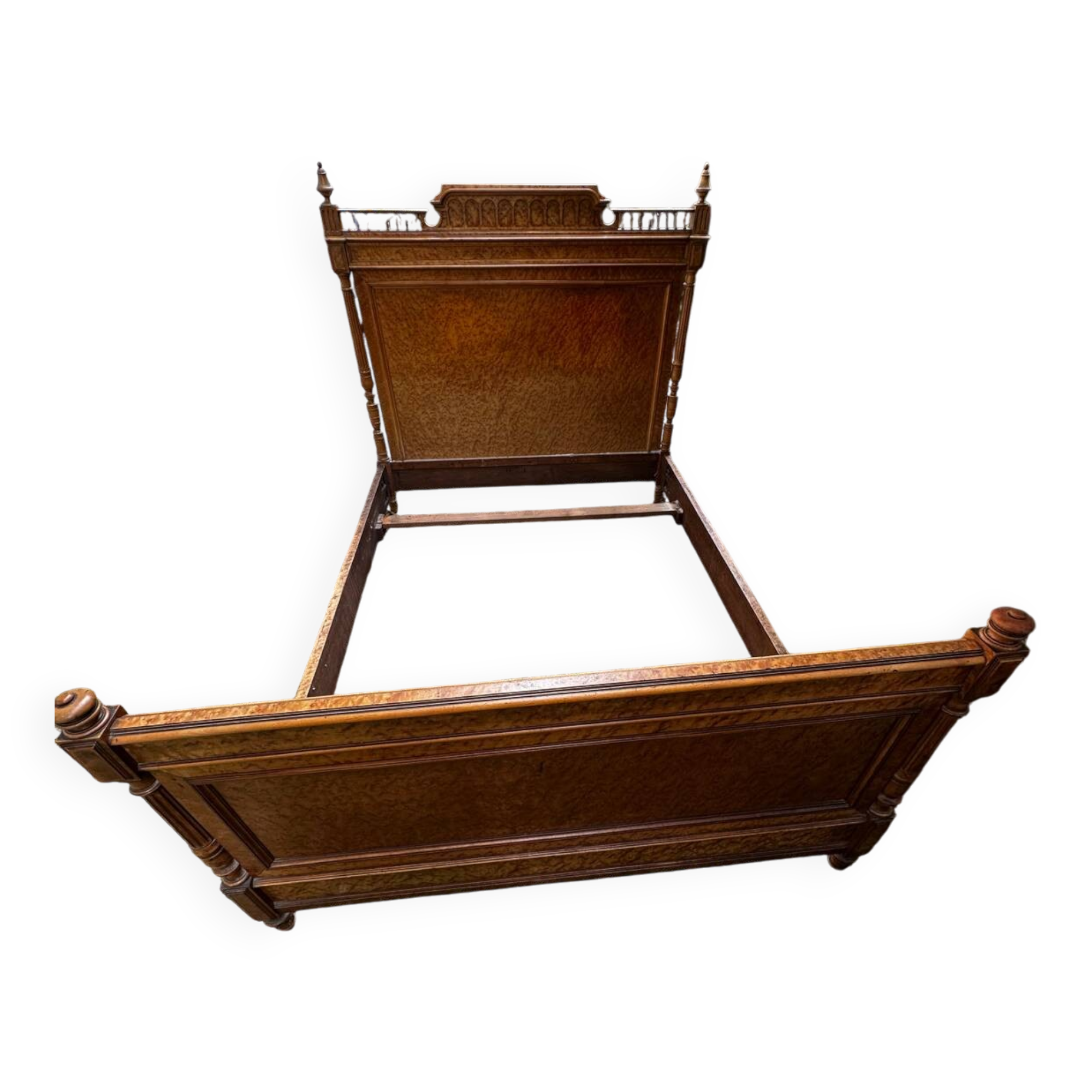 Louis Philippe wood briar bed, Restoration, 19th century