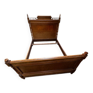 Lit en ronce de bois - xixe louis