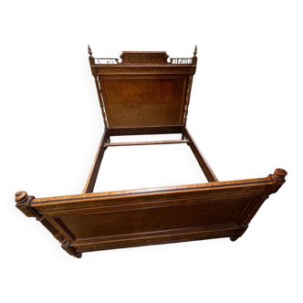 Louis Philippe/Restauration wood briar bed, 19th century.