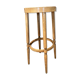 High curved wooden stool