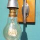 Pair art deco aluminum sconces