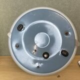 Art Deco White Glass Round Ceiling or Wall lamp