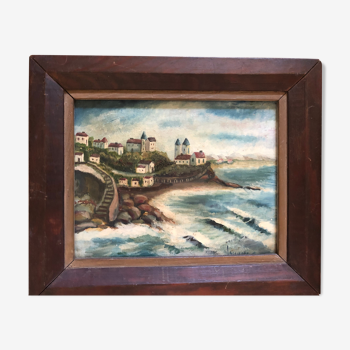 Oil on canvas: seaside