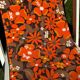 Old vintage flower deckchair