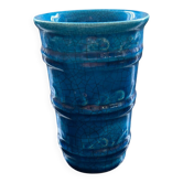 Vase bleu en raku