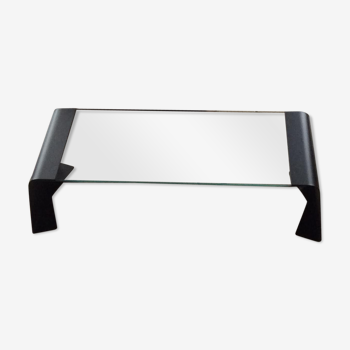 Glass and lase metal coffee table