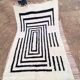 Traditional handmade pure wool rug, size 100 x 200 cm